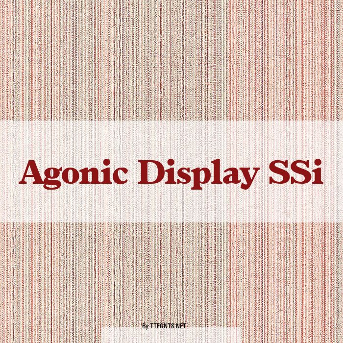 Agonic Display SSi example